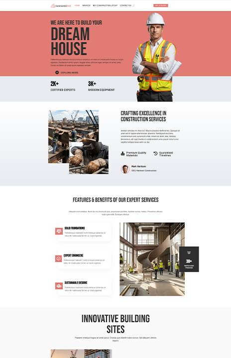 Construction divi5 layout
