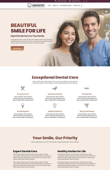 Divi 5 Dentist Layout