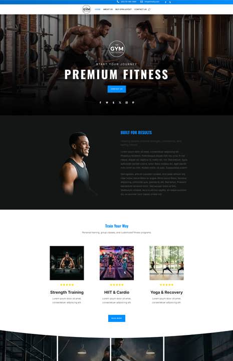 Divi 5 gym layout